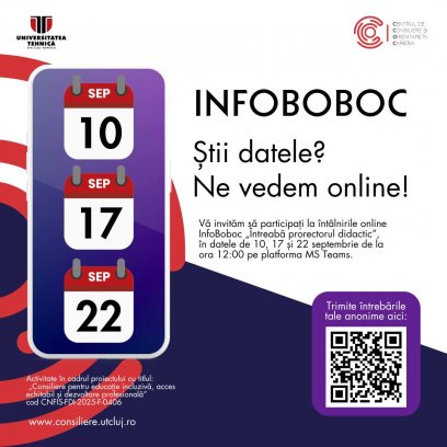 InfoBoboc: 10, 17 și 22 septembrie 2025
